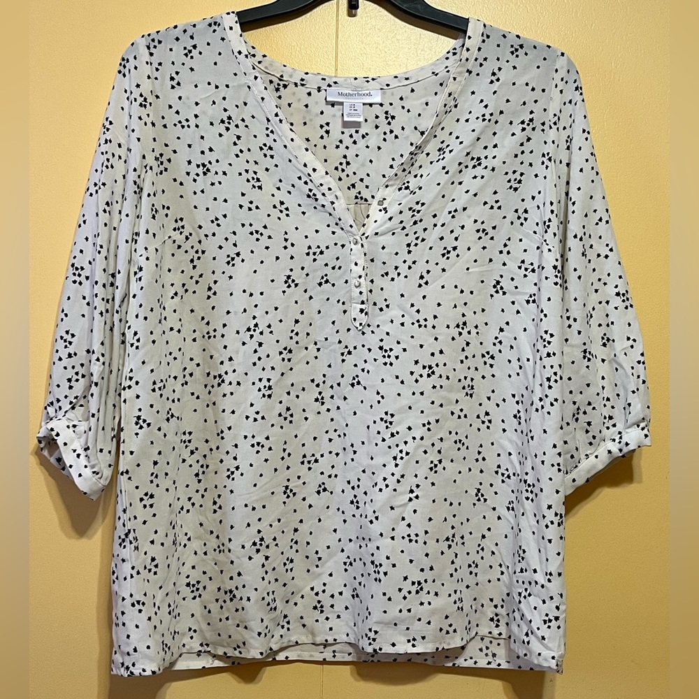 Motherhood Maternity Blouse Size: Small 3/4 Sleeve pre-owned